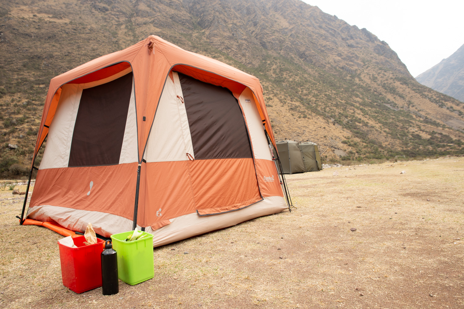 REI Kingdom 6 tent in the Andes