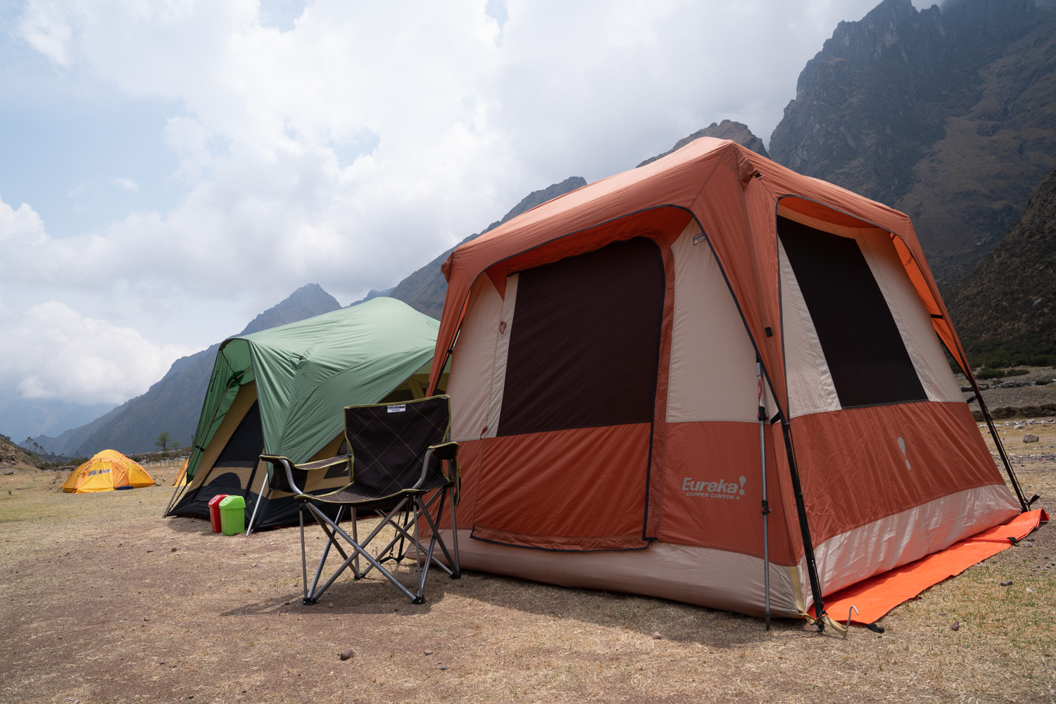 REI Kingdom 6 tent in the Andes