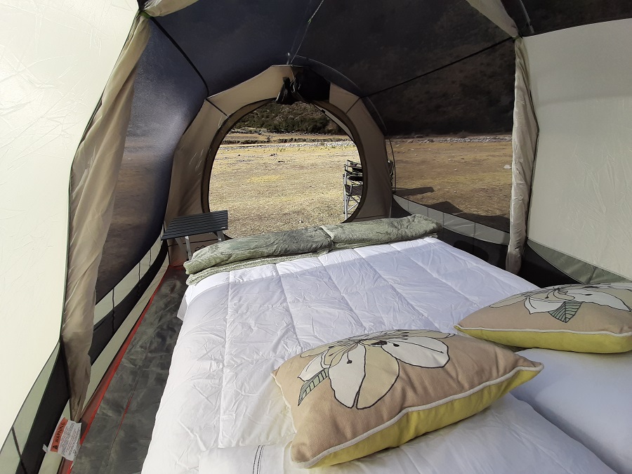 REI Kingdom 6 tent in the Andes